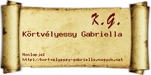Körtvélyessy Gabriella névjegykártya