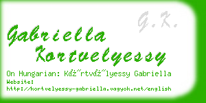 gabriella kortvelyessy business card